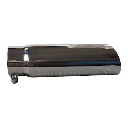 Speedfx 3" Inlet, 3-1/2" Outlet, Polished Stainless Steel, Round, Angled Cut, Sharp Edge 302S